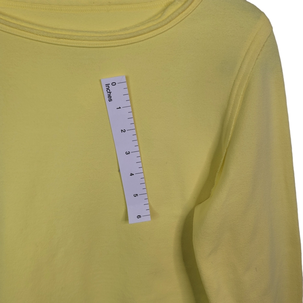 Neon Buddha Yellow Bohemian Coastal Ruffle Hem Top Women's Size Petite Small - Picture 8 of 14